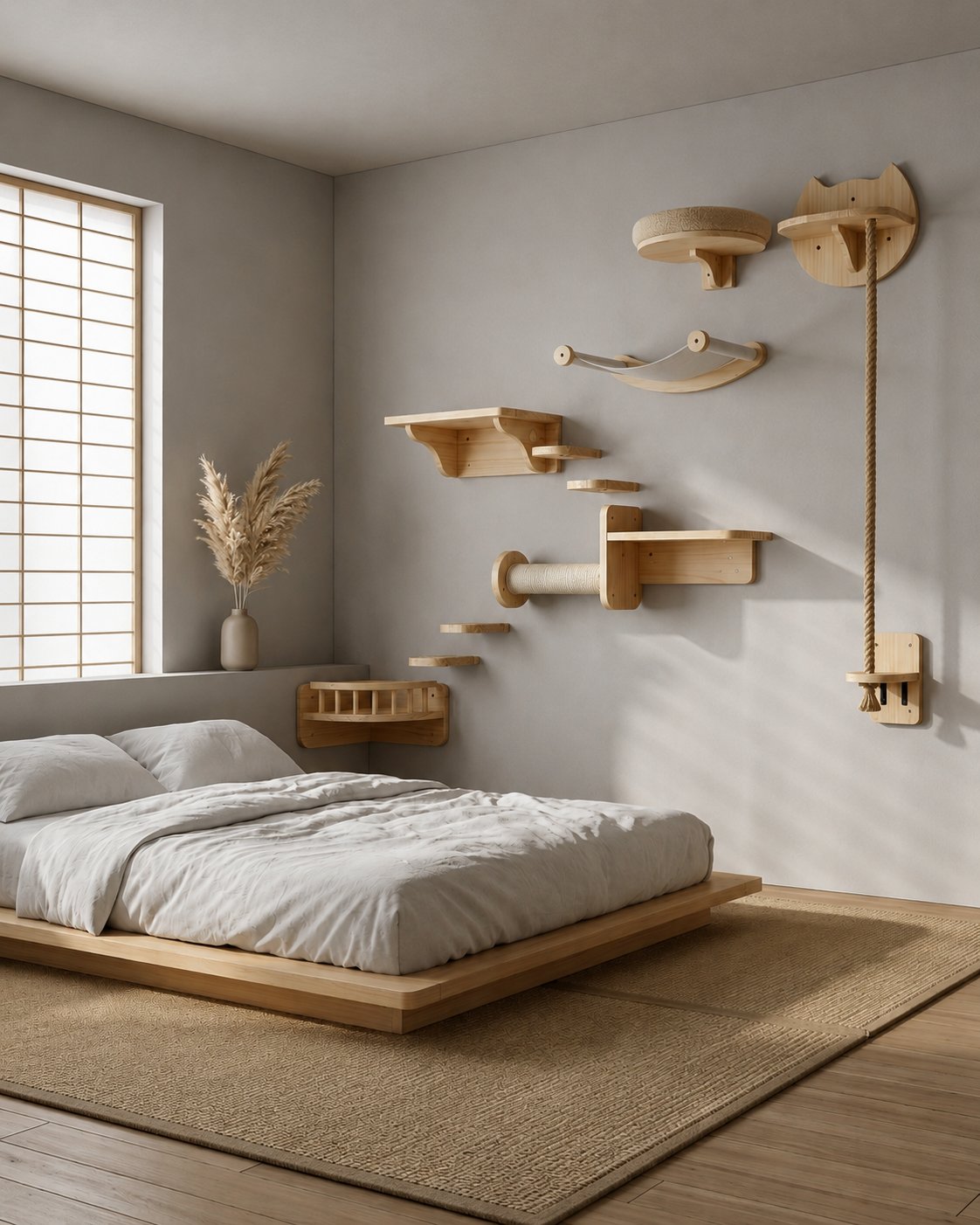 Dormitorio japonés con módulos Nekko